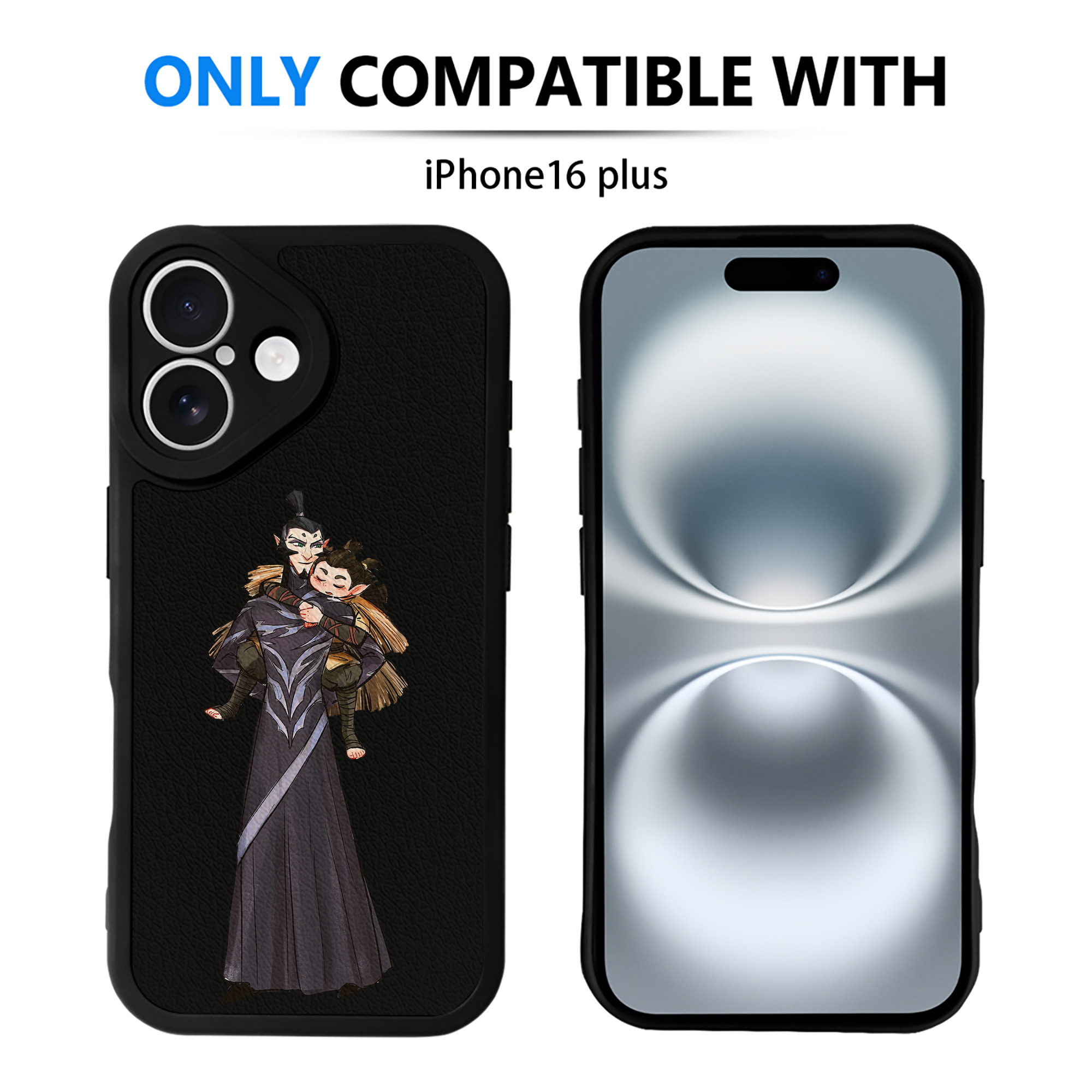 （画像用） Ne Zha 2 ナタ 魔童の大暴れ 【iPhone 16シリーズ対応】シリコンスマホケース（レザー調） 材質：シリコン